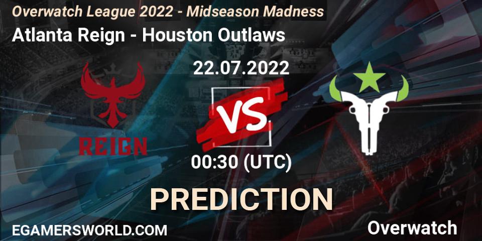 Prognoza Atlanta Reign - Houston Outlaws. 21.07.2022 at 23:00, Overwatch, Overwatch League 2022 - Midseason Madness
