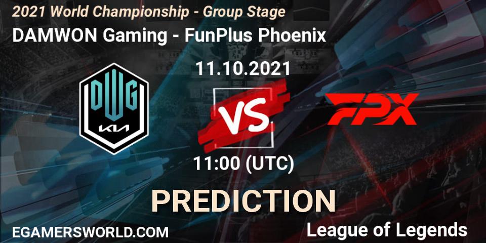 Prognoza DAMWON Gaming - FunPlus Phoenix. 11.10.2021 at 11:00, LoL, 2021 World Championship - Group Stage