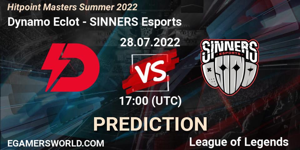 Prognoza Dynamo Eclot - SINNERS Esports. 28.07.22, LoL, Hitpoint Masters Summer 2022