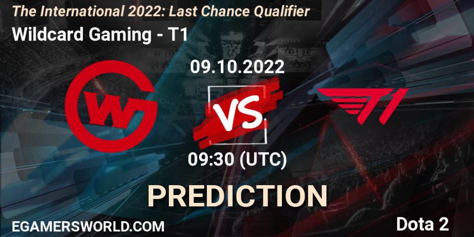 Prognoza Wildcard Gaming - T1. 09.10.22, Dota 2, The International 2022: Last Chance Qualifier