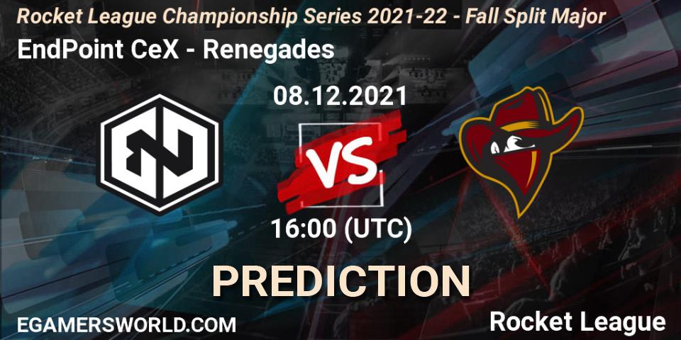 Prognoza EndPoint CeX - Renegades. 08.12.2021 at 18:00, Rocket League, RLCS 2021-22 - Fall Split Major