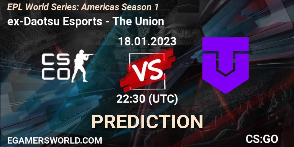 Prognoza ex-Daotsu Esports - The Union. 19.01.2023 at 19:00, Counter-Strike (CS2), EPL World Series: Americas Season 1