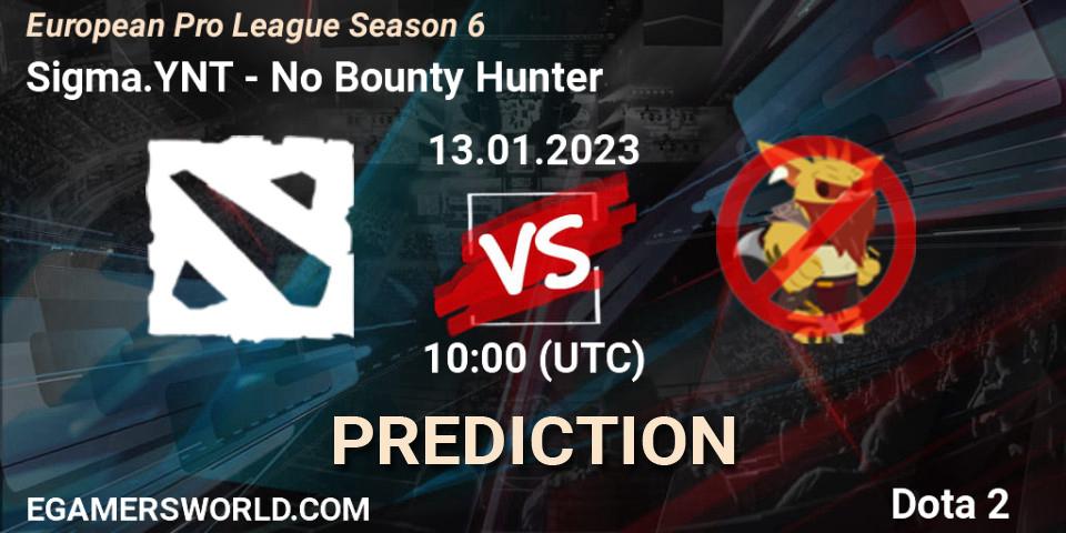 Prognoza Sigma.YNT - No Bounty Hunter. 13.01.23, Dota 2, European Pro League Season 6