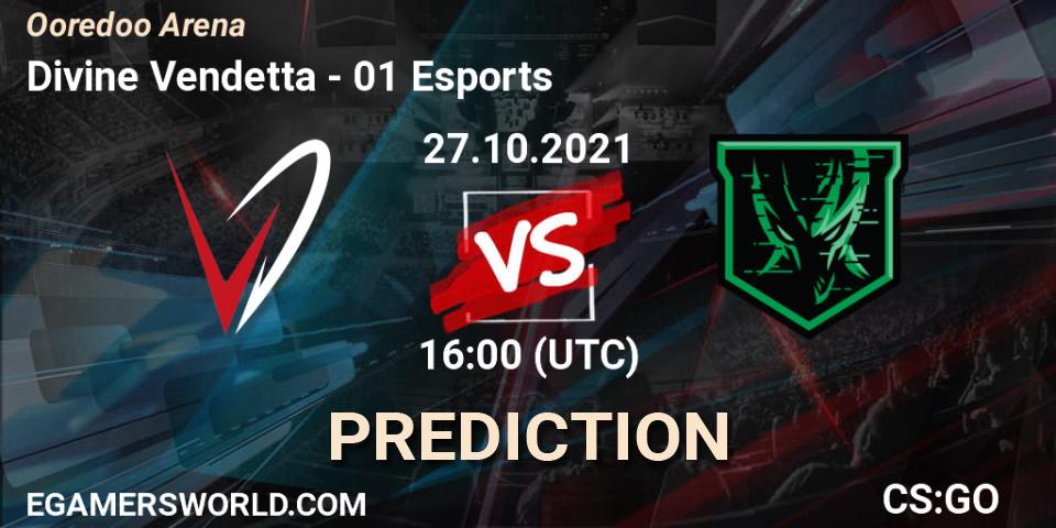 Prognoza Divine Vendetta - 01 Esports. 27.10.2021 at 16:00, Counter-Strike (CS2), Ooredoo Arena