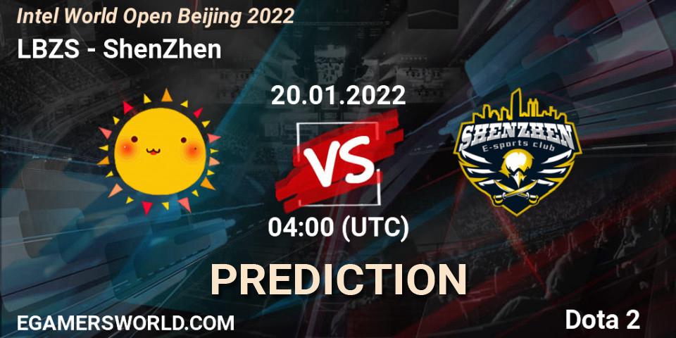 Prognoza LBZS - ShenZhen. 20.01.2022 at 04:00, Dota 2, Intel World Open Beijing 2022