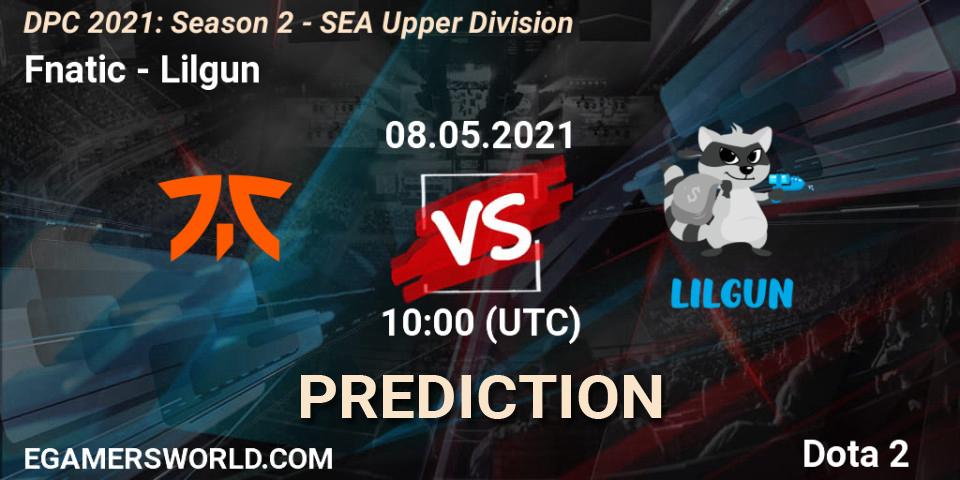 Prognoza Fnatic - Lilgun. 08.05.21, Dota 2, DPC 2021: Season 2 - SEA Upper Division