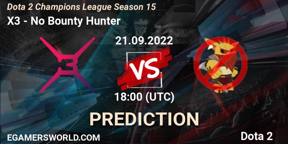 Prognoza X3 - No Bounty Hunter. 21.09.2022 at 18:59, Dota 2, Dota 2 Champions League Season 15