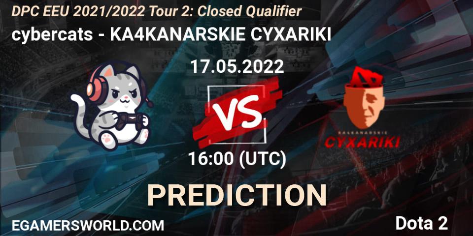 Prognoza cybercats - KA4KANARSKIE CYXARIKI. 17.05.2022 at 15:32, Dota 2, DPC EEU 2021/2022 Tour 2: Closed Qualifier
