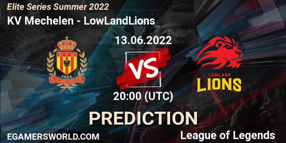 Prognoza KV Mechelen - LowLandLions. 13.06.2022 at 20:00, LoL, Elite Series Summer 2022