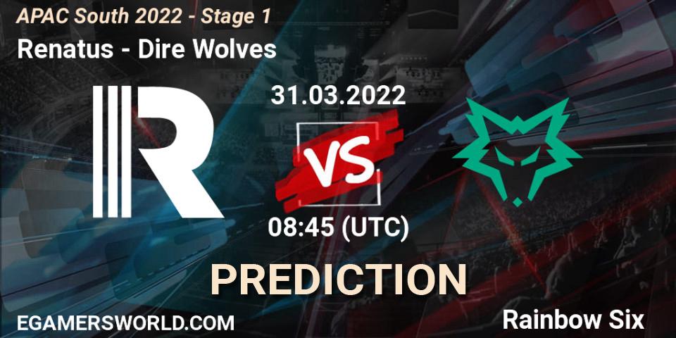 Prognoza Renatus - Dire Wolves. 31.03.2022 at 08:45, Rainbow Six, APAC South 2022 - Stage 1