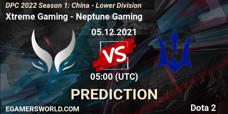 Prognoza Xtreme Gaming - Neptune Gaming. 05.12.2021 at 05:02, Dota 2, DPC 2022 Season 1: China - Lower Division