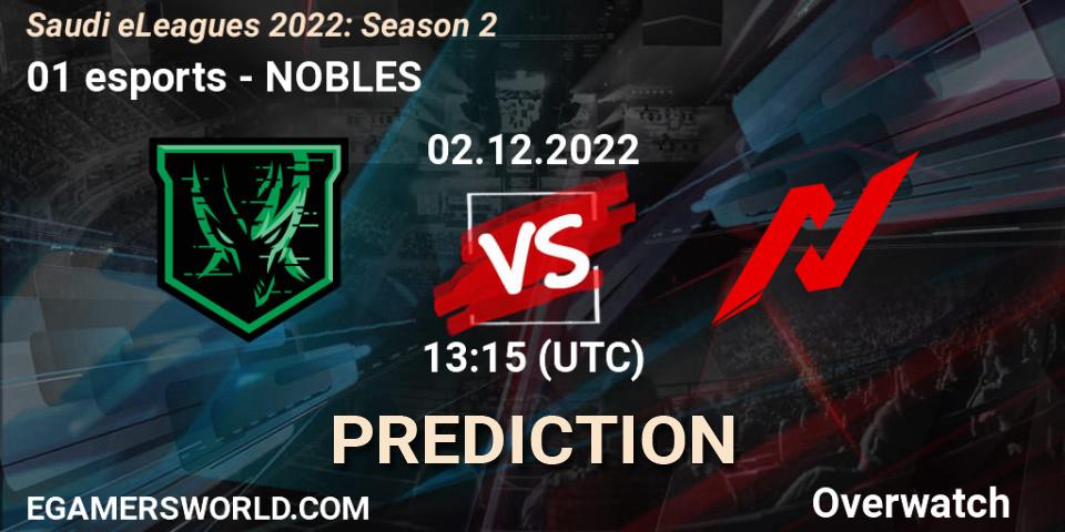 Prognoza 01 esports - NOBLES. 02.12.22, Overwatch, Saudi eLeagues 2022: Season 2