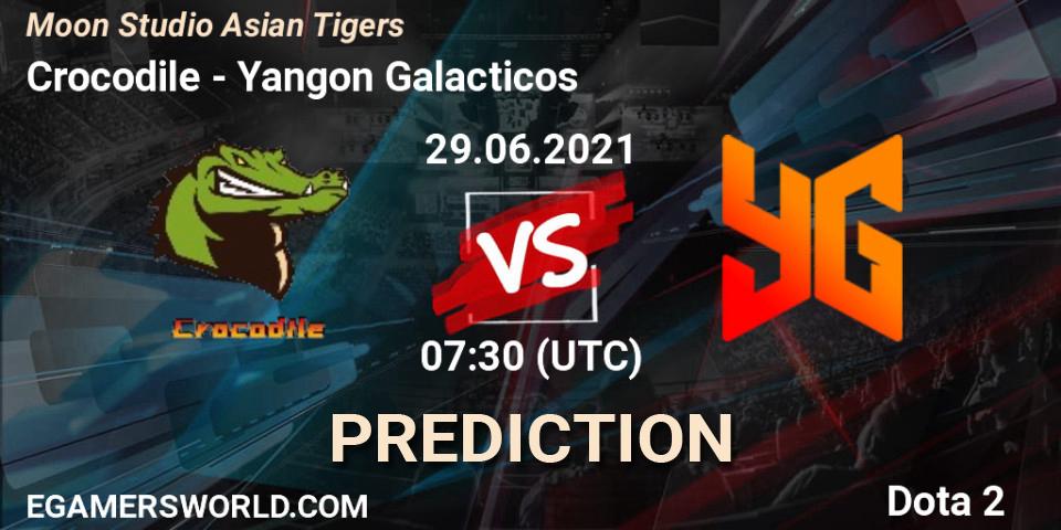Prognoza Crocodile - Yangon Galacticos. 29.06.2021 at 07:58, Dota 2, Moon Studio Asian Tigers