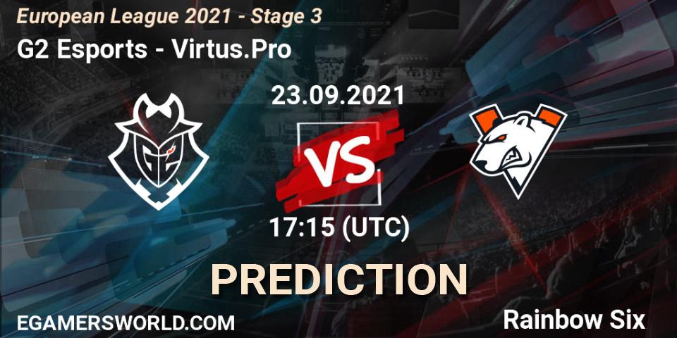 Prognoza G2 Esports - Virtus.Pro. 23.09.21, Rainbow Six, European League 2021 - Stage 3