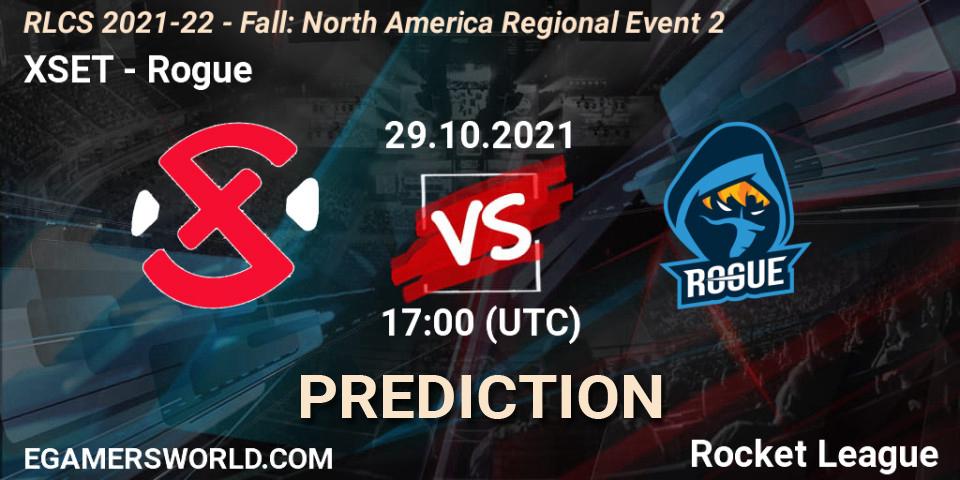 Prognoza XSET - Rogue. 29.10.2021 at 17:00, Rocket League, RLCS 2021-22 - Fall: North America Regional Event 2