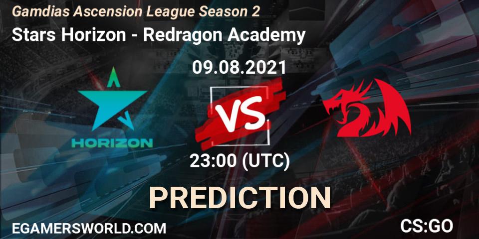 Prognoza Stars Horizon - Redragon Academy. 09.08.2021 at 22:00, Counter-Strike (CS2), Gamdias Ascension League Season 2