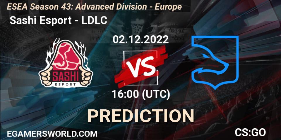 Prognoza Sashi Esport - LDLC. 02.12.22, CS2 (CS:GO), ESEA Season 43: Advanced Division - Europe