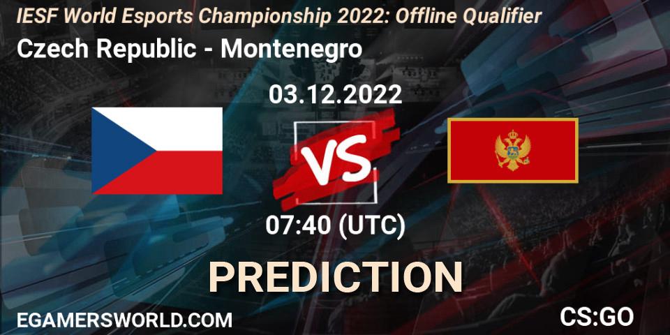 Prognoza Czech Republic - Montenegro. 03.12.2022 at 10:15, Counter-Strike (CS2), IESF World Esports Championship 2022: Offline Qualifier