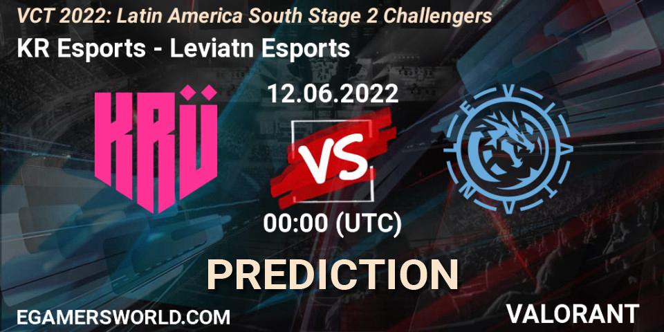 Prognoza KRÜ Esports - Leviatán Esports. 11.06.2022 at 22:00, VALORANT, VCT 2022: Latin America South Stage 2 Challengers
