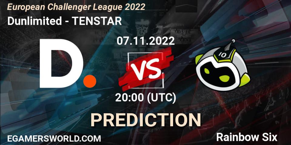 Prognoza Dunlimited - TENSTAR. 07.11.2022 at 20:00, Rainbow Six, European Challenger League 2022