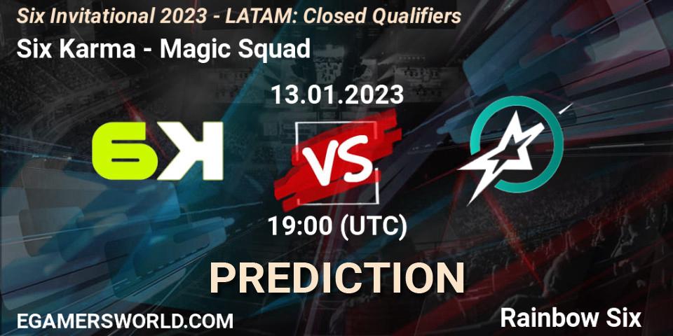 Prognoza Six Karma - Magic Squad. 13.01.23, Rainbow Six, Six Invitational 2023 - LATAM: Closed Qualifiers