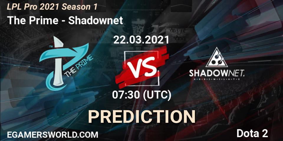 Prognoza The Prime - Shadownet. 22.03.2021 at 07:38, Dota 2, LPL Pro 2021 Season 1