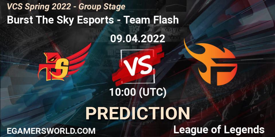 Prognoza Burst The Sky Esports - Team Flash. 08.04.2022 at 10:10, LoL, VCS Spring 2022 - Group Stage 