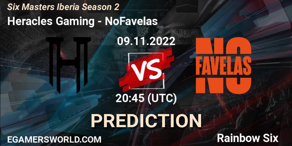 Prognoza Heracles Gaming - NoFavelas. 09.11.2022 at 20:45, Rainbow Six, Six Masters Iberia Season 2