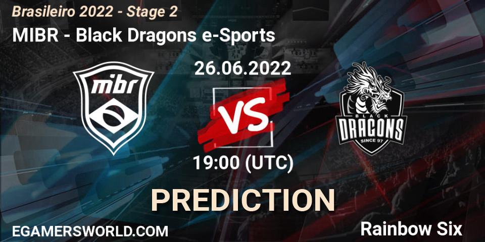 Prognoza MIBR - Black Dragons e-Sports. 26.06.22, Rainbow Six, Brasileirão 2022 - Stage 2