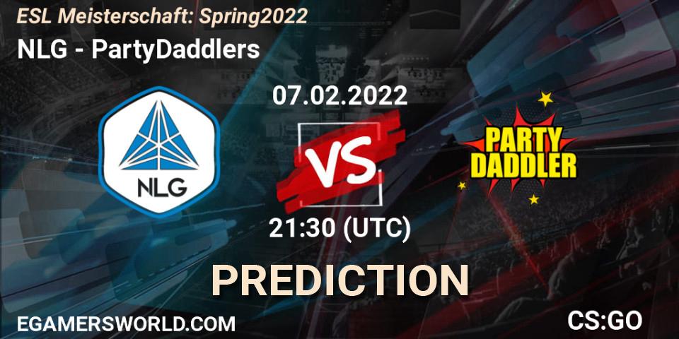 Prognoza NLG - PartyDaddlers. 07.02.2022 at 21:30, Counter-Strike (CS2), ESL Meisterschaft: Spring 2022