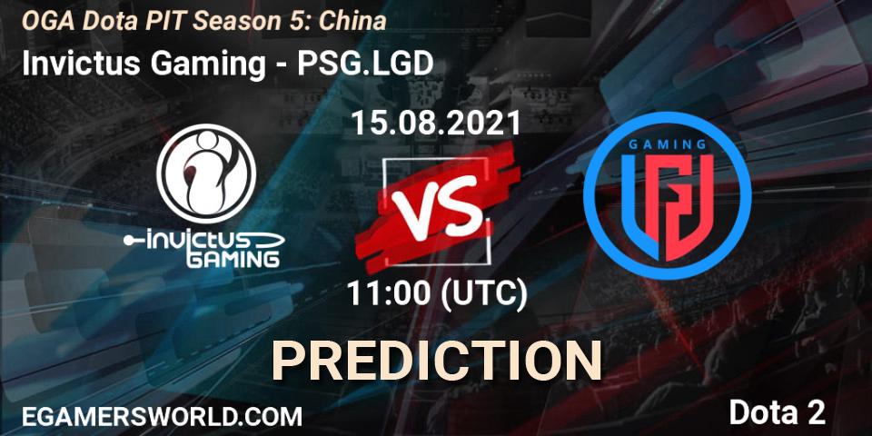 Prognoza Invictus Gaming - PSG.LGD. 15.08.2021 at 11:00, Dota 2, OGA Dota PIT Season 5: China