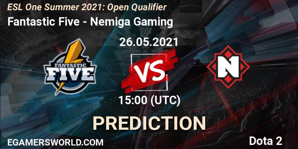 Prognoza Fantastic Five - Nemiga Gaming. 26.05.2021 at 15:08, Dota 2, ESL One Summer 2021: Open Qualifier