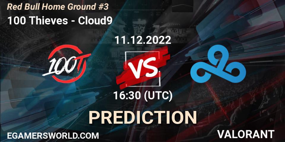 Prognoza 100 Thieves - Cloud9. 11.12.2022 at 17:00, VALORANT, Red Bull Home Ground #3