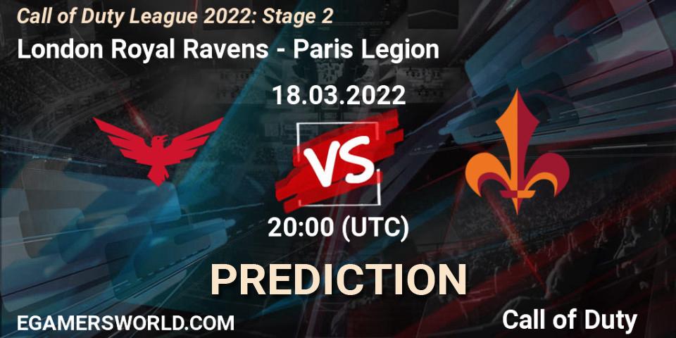 Prognoza London Royal Ravens - Paris Legion. 18.03.22, Call of Duty, Call of Duty League 2022: Stage 2