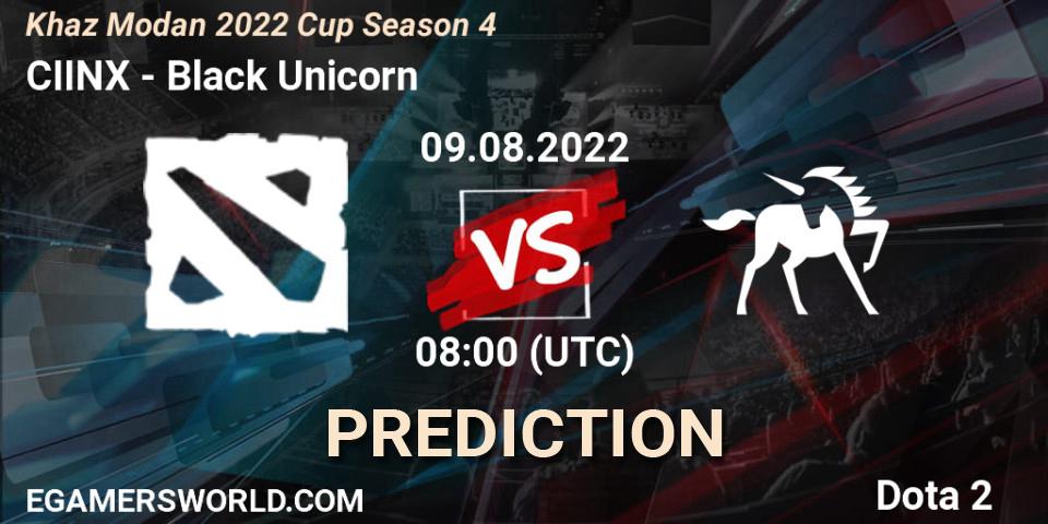 Prognoza CIINX - Black Unicorn. 09.08.2022 at 08:00, Dota 2, Khaz Modan 2022 Cup Season 4