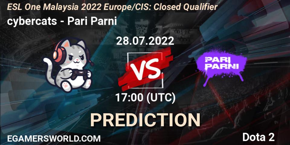 Prognoza cybercats - Pari Parni. 28.07.2022 at 17:01, Dota 2, ESL One Malaysia 2022 Europe/CIS: Closed Qualifier