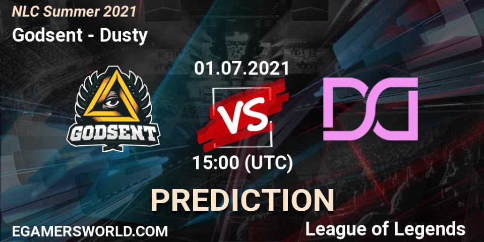 Prognoza Godsent - Dusty. 01.07.2021 at 15:00, LoL, NLC Summer 2021
