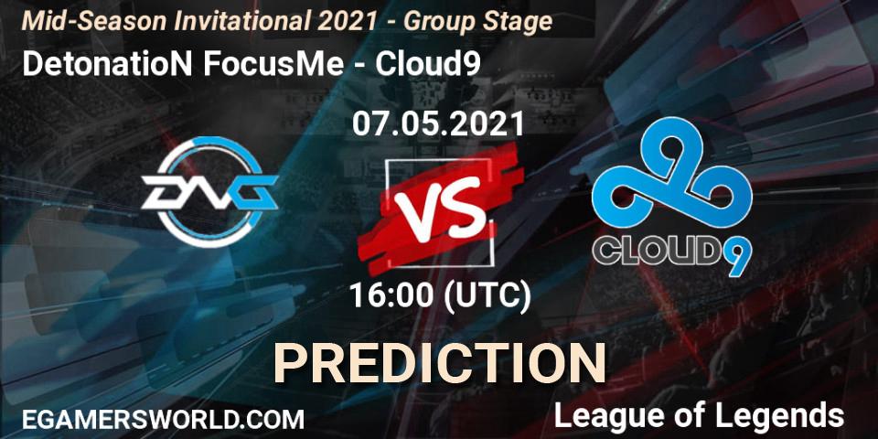 Prognoza DetonatioN FocusMe - Cloud9. 07.05.2021 at 16:00, LoL, Mid-Season Invitational 2021 - Group Stage