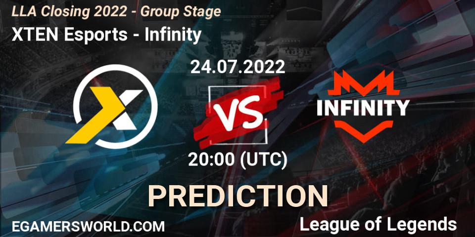 Prognoza XTEN Esports - Infinity. 24.07.22, LoL, LLA Closing 2022 - Group Stage