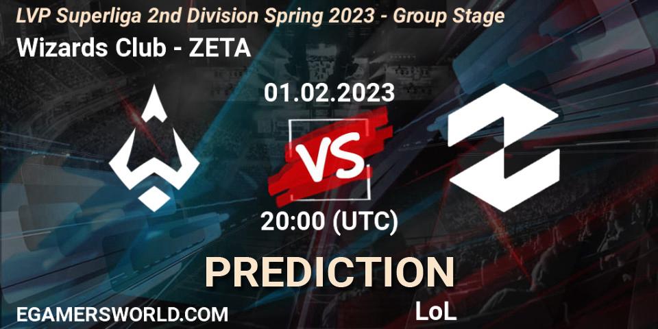 Prognoza Wizards Club - ZETA. 01.02.23, LoL, LVP Superliga 2nd Division Spring 2023 - Group Stage