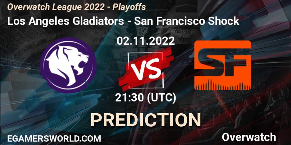 Prognoza Los Angeles Gladiators - San Francisco Shock. 02.11.22, Overwatch, Overwatch League 2022 - Playoffs
