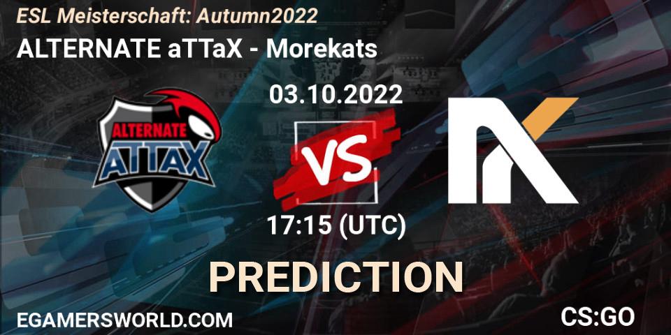 Prognoza ALTERNATE aTTaX - Morekats. 03.10.22, CS2 (CS:GO), ESL Meisterschaft: Autumn 2022