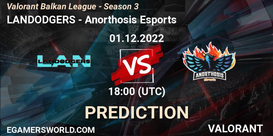 Prognoza LANDODGERS - Anorthosis Esports. 01.12.22, VALORANT, Valorant Balkan League - Season 3