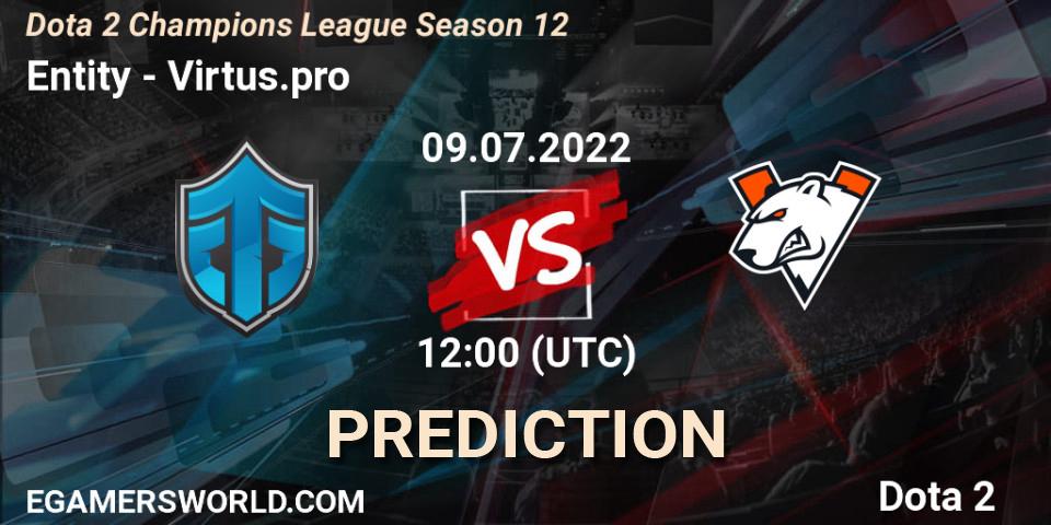 Prognoza Entity - Virtus.pro. 09.07.2022 at 11:59, Dota 2, Dota 2 Champions League Season 12
