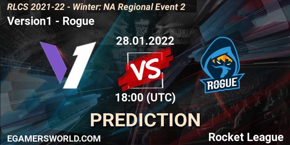 Prognoza Version1 - Rogue. 28.01.2022 at 18:00, Rocket League, RLCS 2021-22 - Winter: NA Regional Event 2