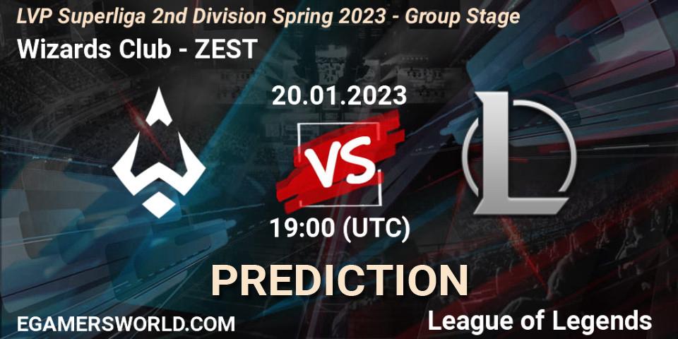 Prognoza Wizards Club - ZEST. 20.01.2023 at 19:00, LoL, LVP Superliga 2nd Division Spring 2023 - Group Stage
