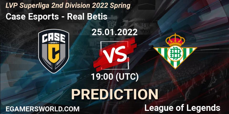 Prognoza Case Esports - Real Betis. 25.01.2022 at 20:00, LoL, LVP Superliga 2nd Division 2022 Spring