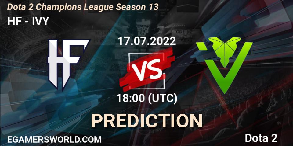 Prognoza HF - IVY. 17.07.2022 at 18:02, Dota 2, Dota 2 Champions League Season 13