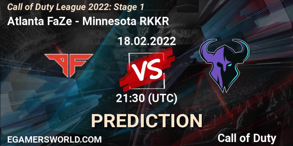 Prognoza Atlanta FaZe - Minnesota RØKKR. 18.02.2022 at 21:30, Call of Duty, Call of Duty League 2022: Stage 1