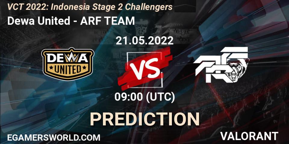 Prognoza Dewa United - ARF TEAM. 21.05.2022 at 09:30, VALORANT, VCT 2022: Indonesia Stage 2 Challengers